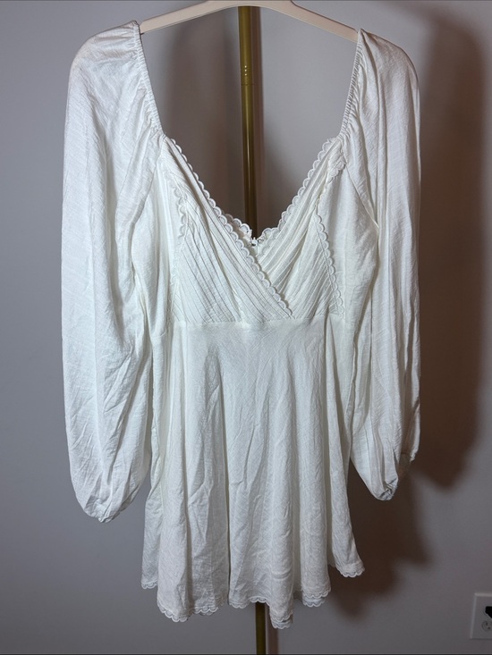 saints + secrets Dresses & Skirts - Saints + Secrets White Babydoll Mini Dress Large NWT | Cottagecore Boho